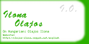 ilona olajos business card